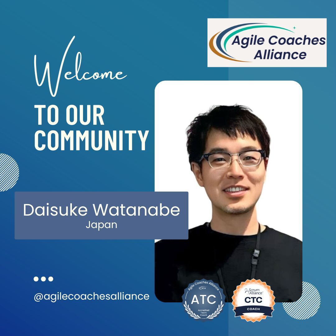 Agile Coaches Alliance Japanコミュニティへの渡邊大輔参加紹介ビジュアル